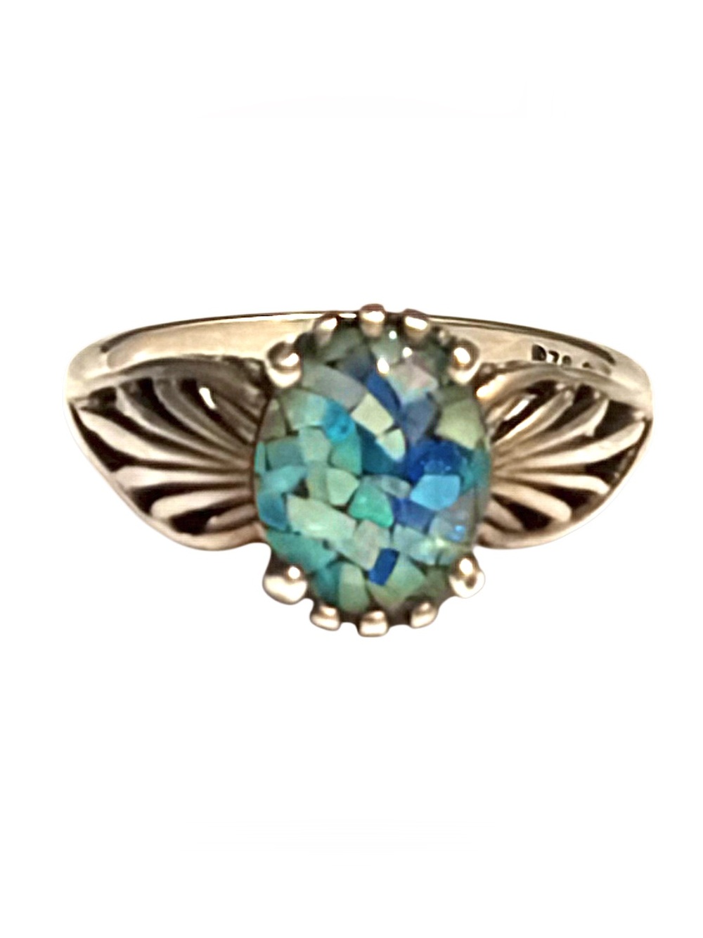 KABANA Mosaic Opal Ring Sterling Silver 925